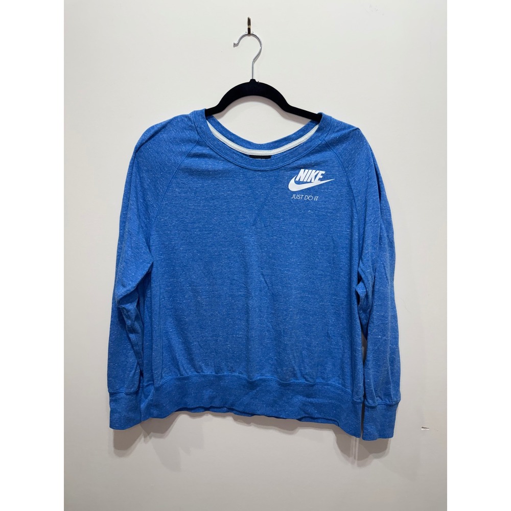 Nike Sportswear Gym Vintage Crewneck Sweatshirt Blue Heathered 1X CJ1694-403